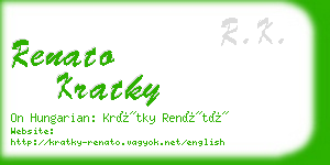 renato kratky business card